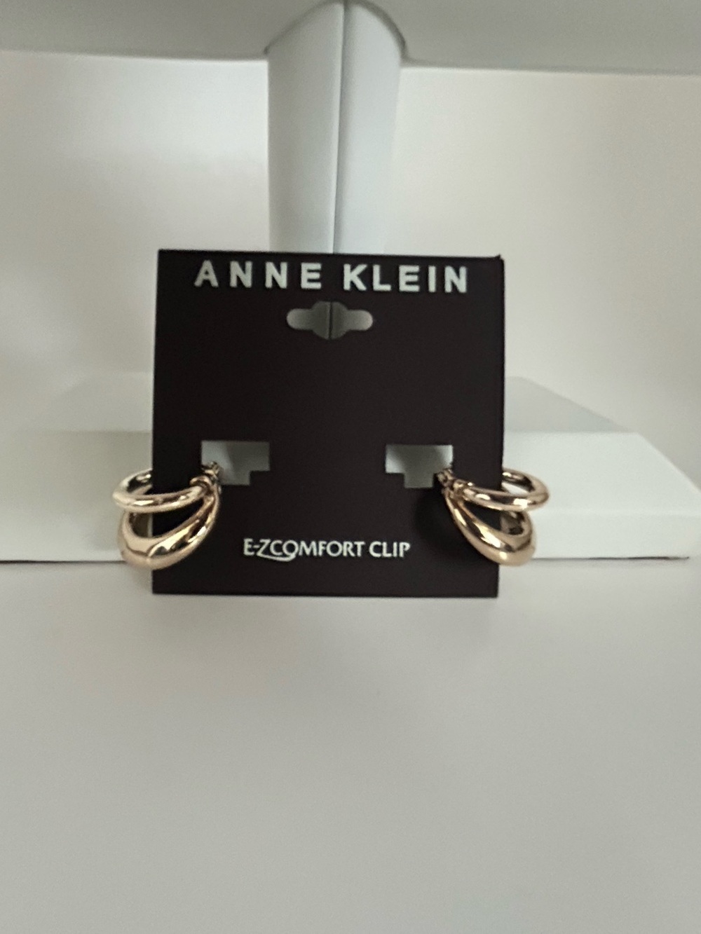 Anne Klein Gold-Tone Double Hoop Earrings